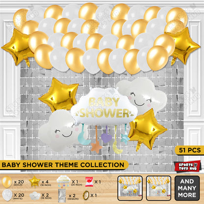 Baby Shower Cloud Foil Balloon Set Theme