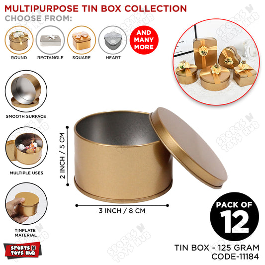 Tin Box Wedding Candy Box Collection - Pack 12