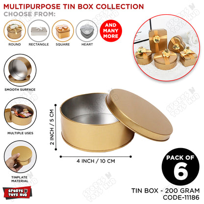 Tin BoxWedding Bid Gift Box Collection - Pack 6