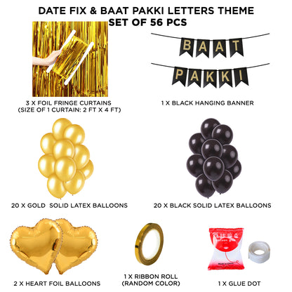 Baat Pakki Card Banner Theme - Black & Gold