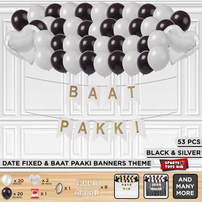 Baat Pakki Card Banner Theme - White