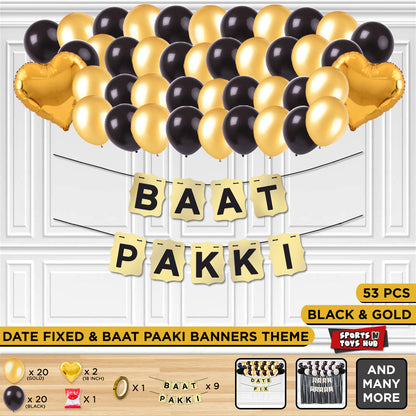 Baat Pakki Card Banner Theme - Gold