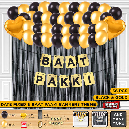 Baat Pakki Card Banner Theme - Gold