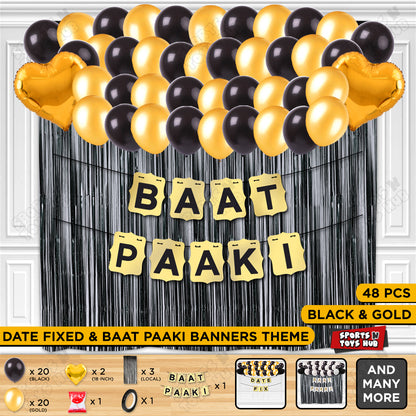 Baat Pakki Card Banner Theme - Gold