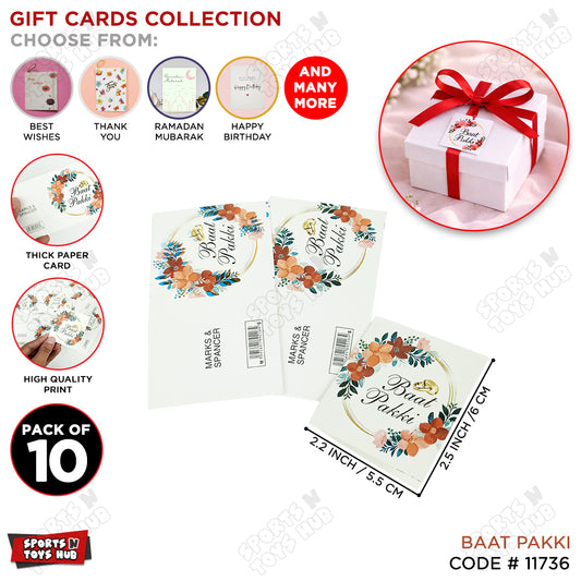 Baat Pakki Gift Cards - 10 Pcs