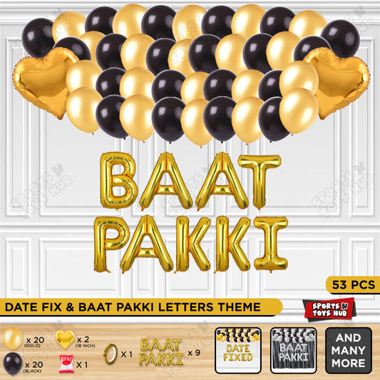 Baat Pakki Foil Letter Theme Collection - Gold