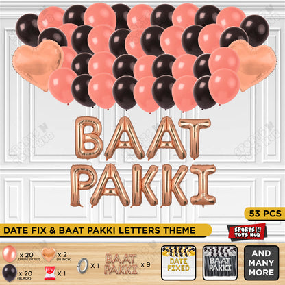 Baat Pakki Foil Letter Theme  - Rose Gold