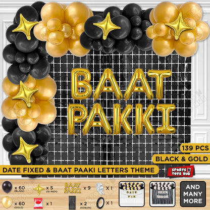 Baat Pakki Foil Letter Theme Collection - Gold