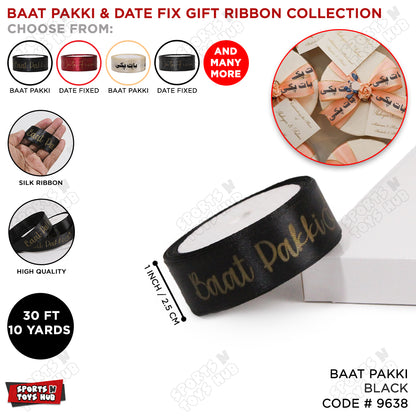 Baat Pakki Printed Ribbons - 1 Inch x 10 Yards