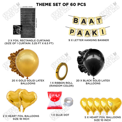 Baat Pakki Card Banner Theme - Gold