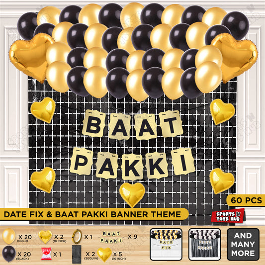 Baat Pakki Card Banner Theme - Gold