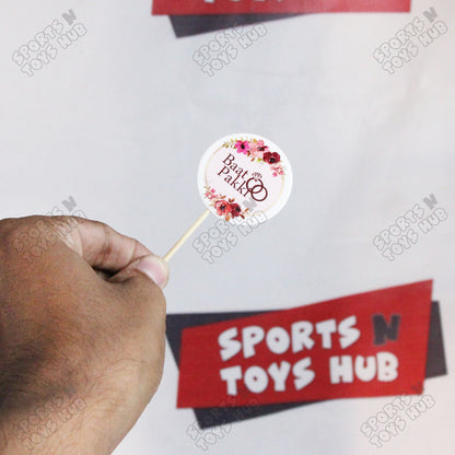 Baat Pakki Sweet & Cup Cake Toppers - Pack Of 12