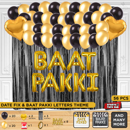 Baat Pakki Foil Letter Theme Collection - Gold