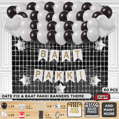 Baat Pakki Card Banner Theme - White