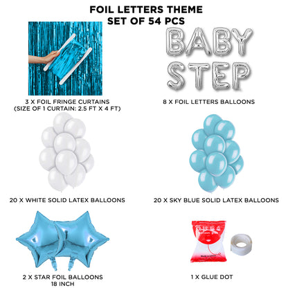 Baby Step Foil Letter Theme With Curtain