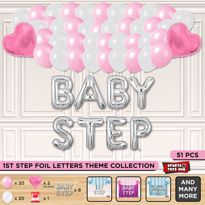 Baby Step Foil Letter Theme Without Curtain