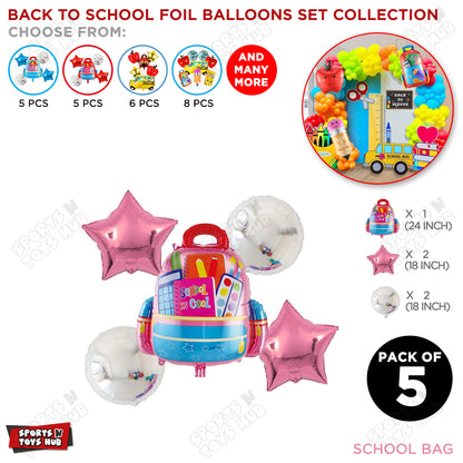Back To School Foil Balloons Set Collection