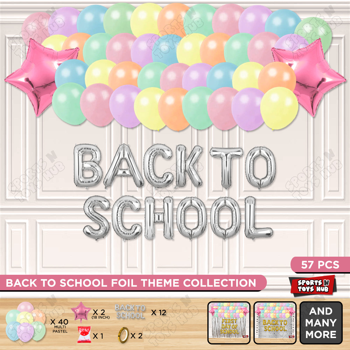 Back To School Foil Letters Theme Collection