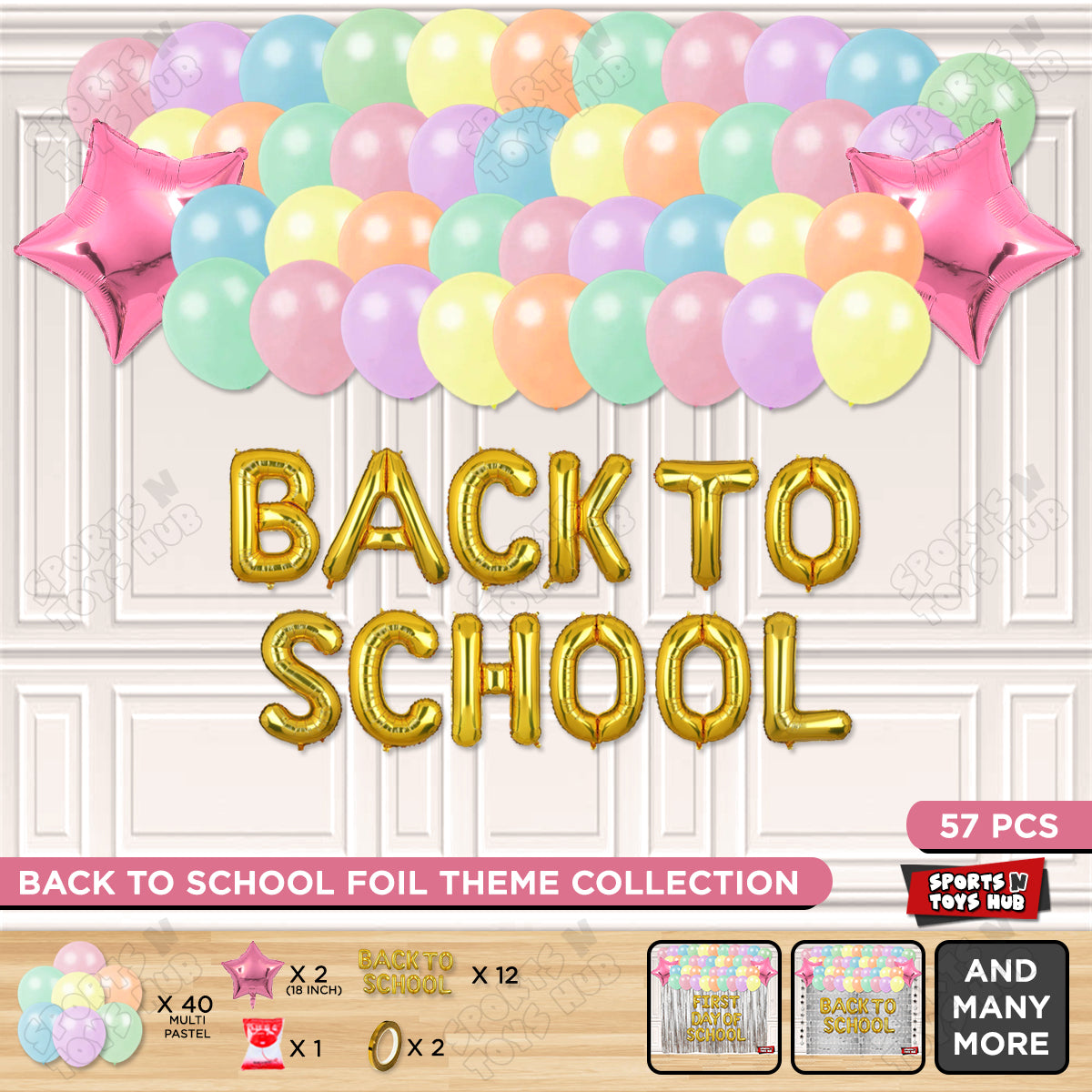 Back To School Foil Letters Theme Collection