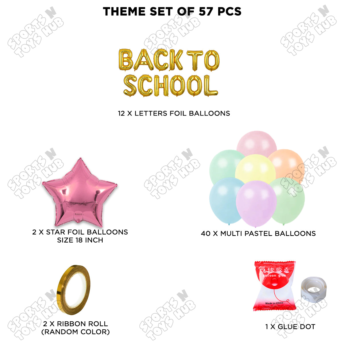 Back To School Foil Letters Theme Collection