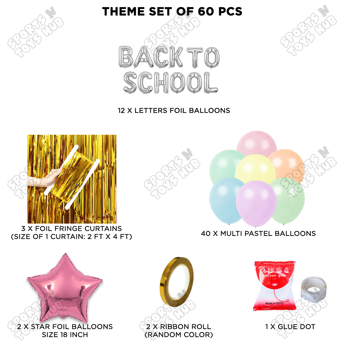 Back To School Foil Letters Theme Collection