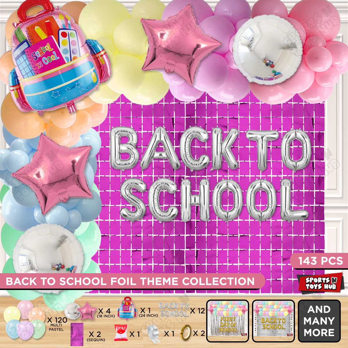 Back To School Foil Letters Theme Collection