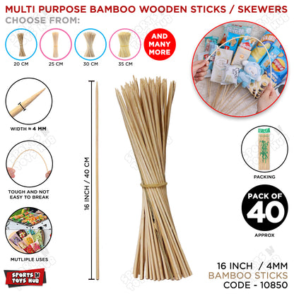 16 Inch Wooden Bamboo Sticks