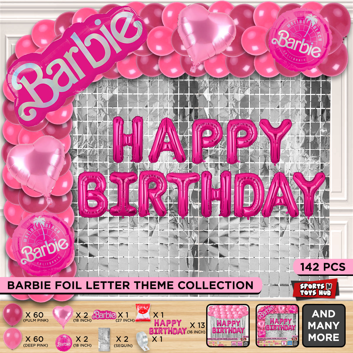Bar_bie HBD Foil Letter Arch Theme