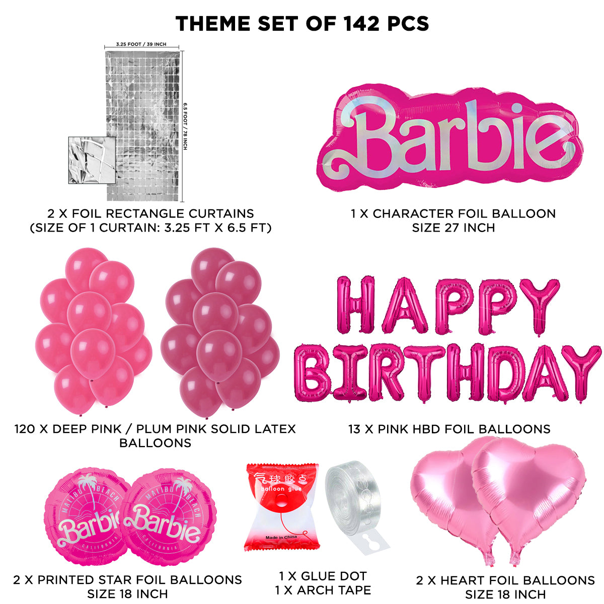 Bar_bie HBD Foil Letter Arch Theme
