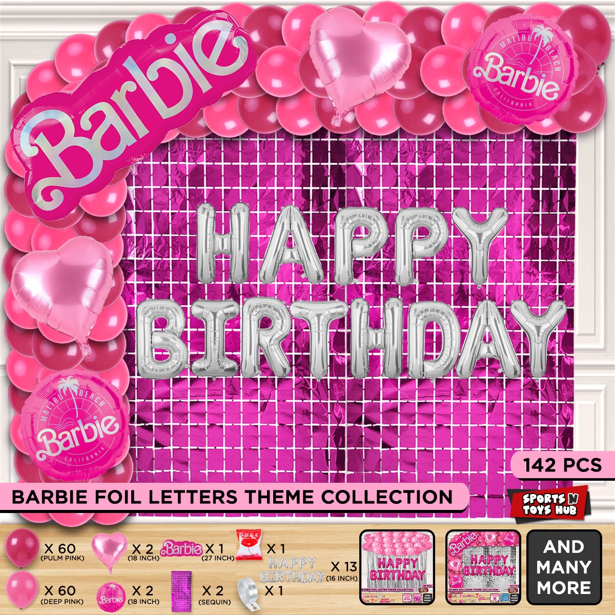 Bar_bie HBD Foil Letter Arch Theme