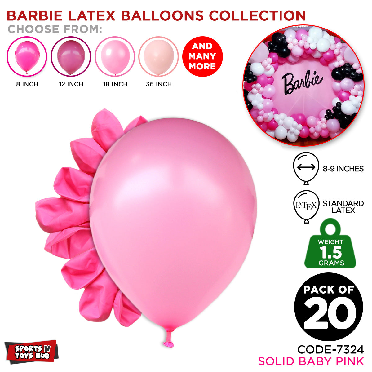 B-a-r-b-i-e Latex Balloons Collection