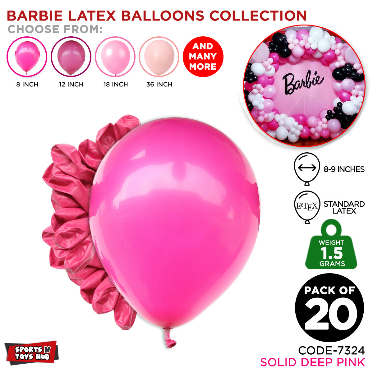 B-a-r-b-i-e Latex Balloons Collection