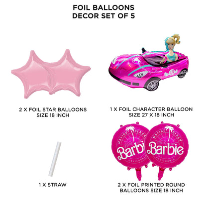 B-a-r-b-i-e Foil Balloon Set Collection