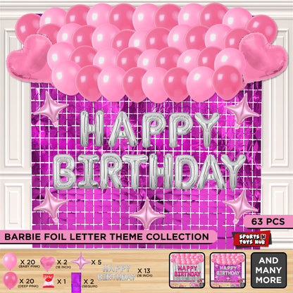 Bar_bie HBD Foil Letter Theme With Rectangle Curtain