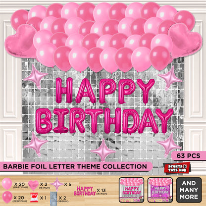Bar_bie HBD Foil Letter Theme With Rectangle Curtain