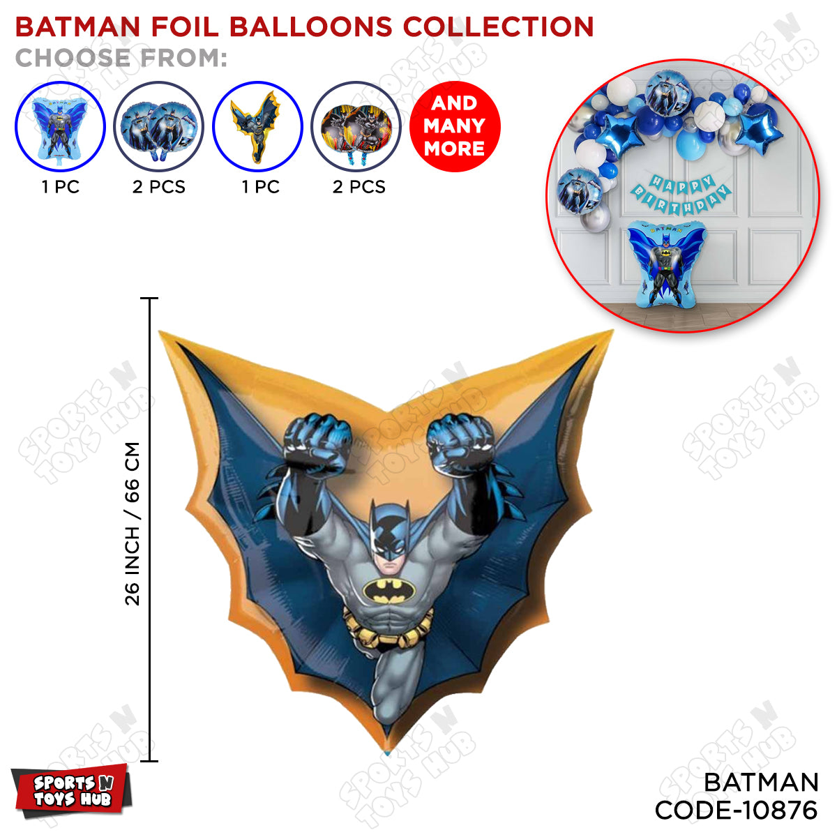 Bat M@n Foil Balloon