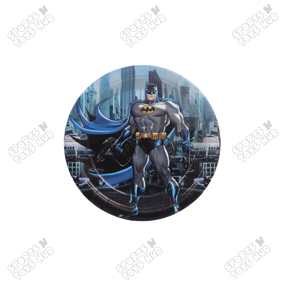 Printed Cartoon Character Bat-Man Disposable Plates - Pack Of 10