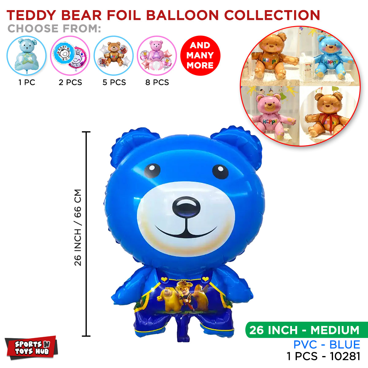 26 Inch -  Bonnie Bear PVC Foil Balloon