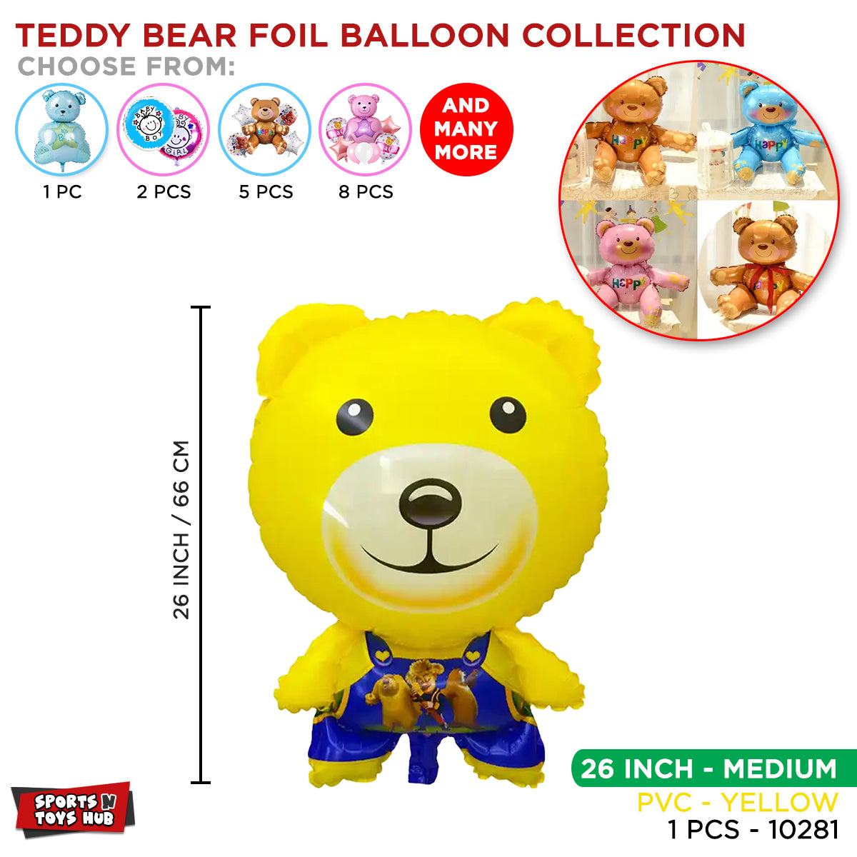 26 Inch -  Bonnie Bear PVC Foil Balloon