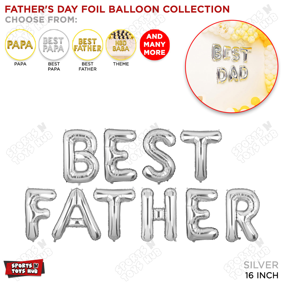Best Father Foil Letter Collection