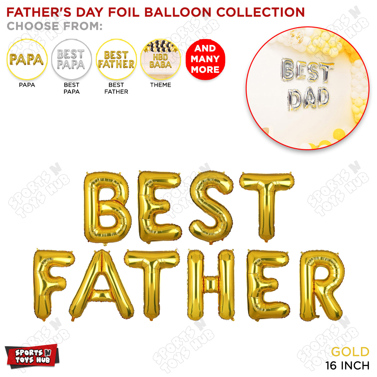 Best Father Foil Letter Collection