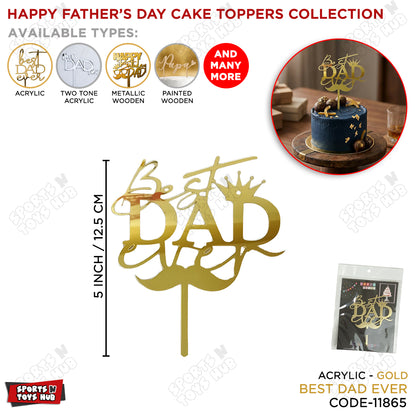 Best Dad Acrylic Cake Topper