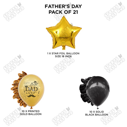 Best Dad Ever Printed Balloons Bouquet Collection