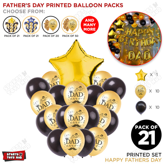 Best Dad Ever Printed Balloons Bouquet Collection