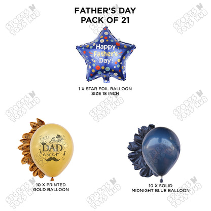 Best Dad Ever Printed Balloons With Fathers Day Foil Balloon Bouquet