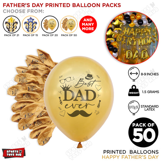Best Dad Ever Printed Balloons Collection