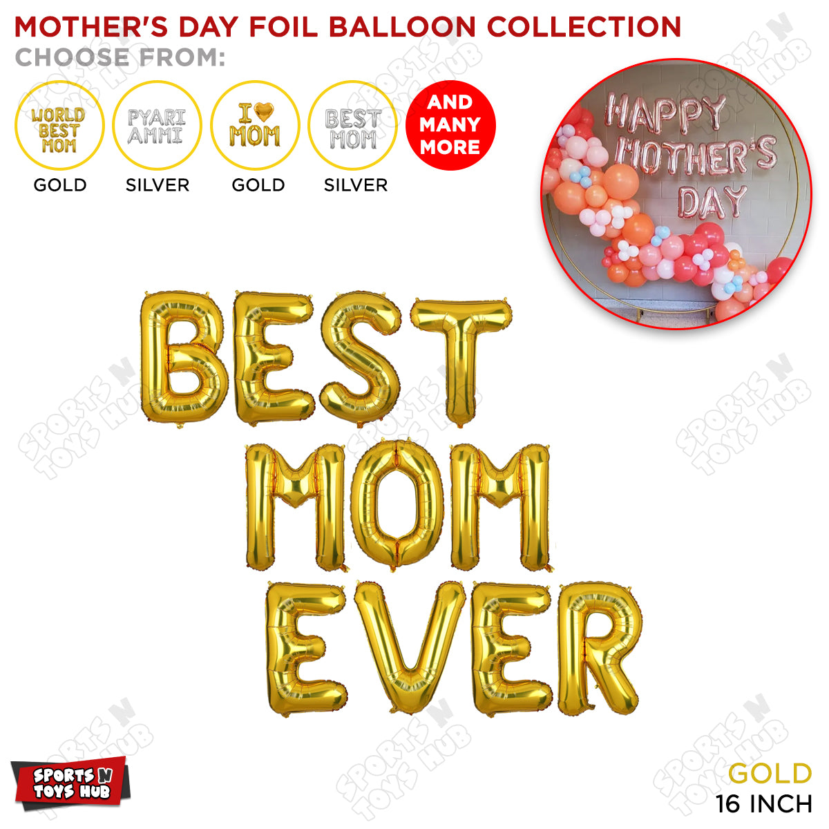 Best Mom Ever Foil Letter Collection
