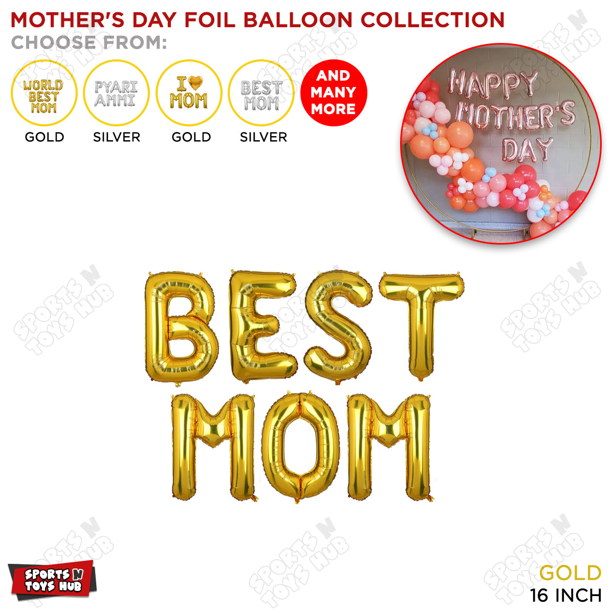 Best Mom Foil Letter Collection