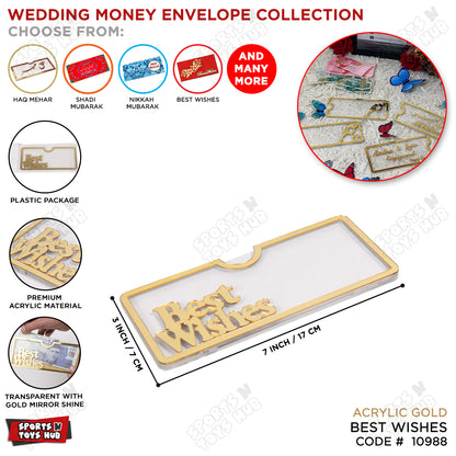 Best Wishes Acrylic Money Envelope