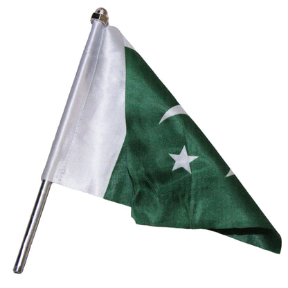 14th August Pakistan Bike Flag With Metal Rod